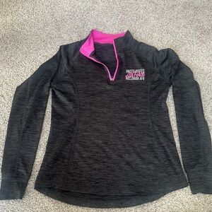 Women's Gray and Pink Quarter-Zip Top Holloman Airforce Base